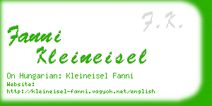 fanni kleineisel business card